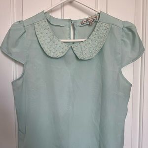 ☀️ Mint pearl feminine top